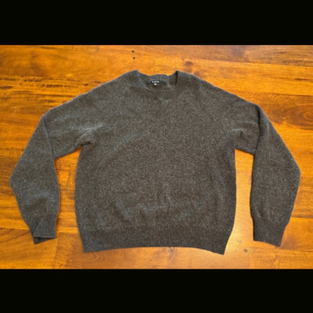 Quince Mongolian Shrunken Cashmere Sweatshirt | Charcoal | Medium